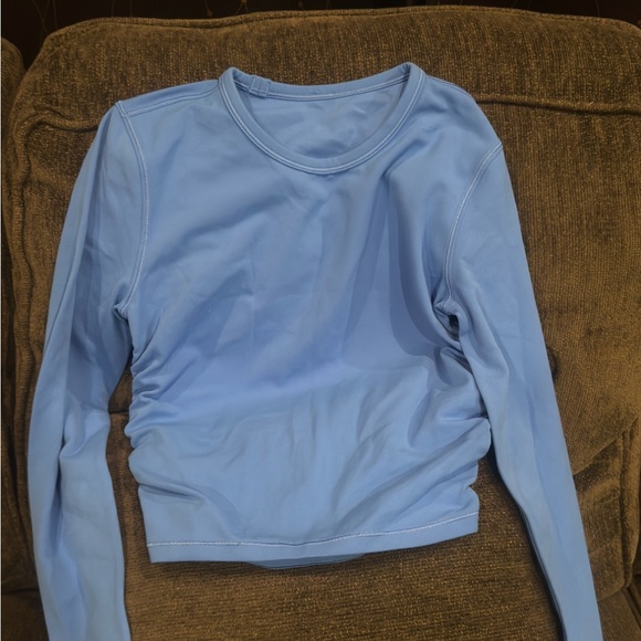 lululemon athletica Tops - lululemon athletica Light Blue Long Sleeve Crewneck Top